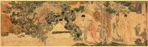 Shromáždění literátů v Qinglinu od Chinese School