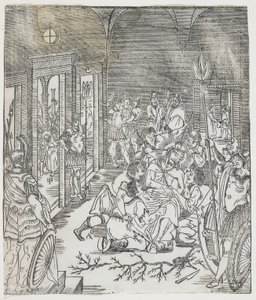 The Mocking of Christ, 1637 (dřevořez) od Chinese School