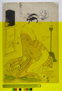 Krásky zelených domů jako šest básníků (Seiro bijin rokkasen). c.1794-1795 (dřevořez na papíře) od Chobunsai Eishi