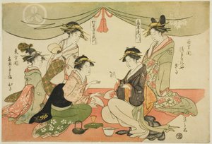 Naniwaya Vzbudil jsem nápad d Takashima Ohisa od Chobunsai Eishi