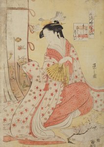Básnířka Ono no Komachi, ze série: Šest nesmrtelných básníků v elegantní stylizaci (část 2), Furyu yatsushi Rokkasen, sono ni od Chobunsai Eishi