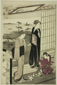 Suma, ze série "Módní parodie na příběh Genji (Furyu yatsushi Genji)" od Chobunsai Eishi