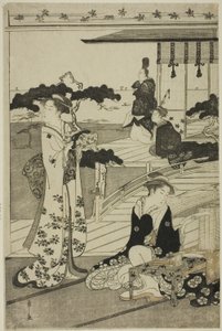 Suma, ze série "Módní parodie na příběh Genji (Furyu yatsushi Genji)" od Chobunsai Eishi