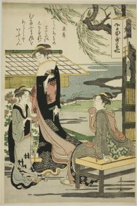 Yasuhide, ze série "Šest nesmrtelných básníků (Rokkasen)" od Chobunsai Eishi