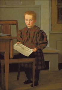 Malíř C.W. Eckersberg Syn Julius v ateliéru svého otce od Christen Købke