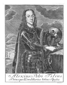 Portrét careviče Alexeje Petroviče z Ruska 1690-1718, cca 1730 od Christian Albrecht Wortmann