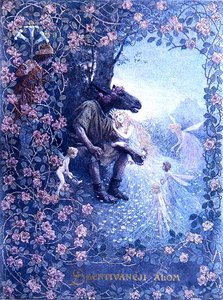 Ilustrace ze „Snu noci svatojánské“ od Williama Shakespeara (1565-1616) kolem roku 1900 (litho)