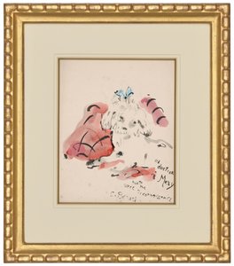 Petit chien (recto) (olejový pastel, akvarel, štětec a tuš na papíře) od Christian Bérard