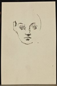 Studie obličeje (inkoust na papíře) od Christian Bérard