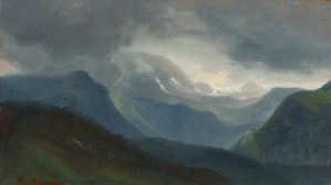 Blížící se bouřka v Alpách od Christian Ernst Bernhard Morgenstern