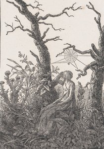 Sedící žena s pavoučí sítí, pravděpodobně 1803. od Christian Friedrich