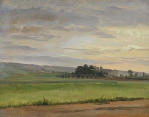 Kukuřičné pole u Drážďan, 1833 (olej na papíře položeném na kartonu)