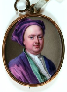 Edward Lord Harley, 1719 (smalt) od Christian Friedrich Zincke