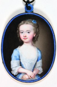 Lady Margaret Cavendish Bentinck (smalt) od Christian Friedrich Zincke