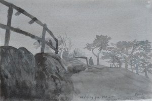 Dlouhý výstup, 2015 (akvarel na papíře) od Christian Furr