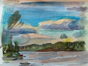 Souostroví 4, 2010 (akvarel) od Christian Furr