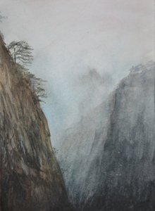 Údolí žlutého císaře, 2015 (akvarel na papíře) od Christian Furr