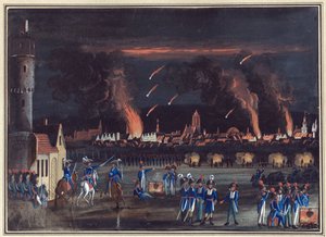 První koalice – 13. června 1796: Bombardování Frankfurtu nad Mohanem (Frankfurt) Francouzi Bombardování Frankfurtu nad Mohanem francouzskou armádou, 13. července