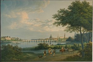 Pohled na Drážďany, 1810 od Christian Gottlieb Hammer