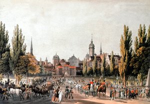 Lipský veletrh, cca 1810-20 (rytina)