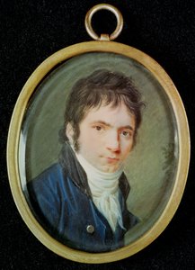 Miniaturní portrét Ludwiga Van Beethovena (1770-1827), 1802 od Christian Hornemann