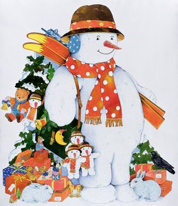 Sněhulák s lyžemi, 1998 (wc na papíře)