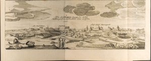 Ilustrace Narva z Cesty k velkému vévodovi z Muscovy a perskému králi od Adama Oleara