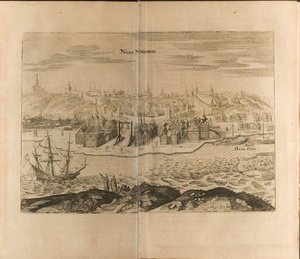 Ilustrace Nižnij Novgorod z Cesty k velkému vévodovi z Muscovy a králi Persie od