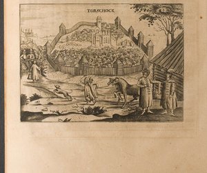 Ilustrace Torzhok z Cesty k velkému vévodovi z Muscovy a perskému králi od Adama Oleho