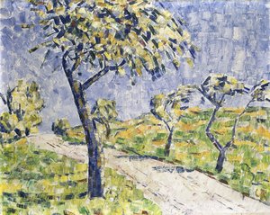 Podzimní krajina; Herbstlandschaft, kolem roku 1907 (olej na plátně) od Christian Rohlfs