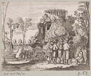 Ilustrace k Adamu Oleariusovi, „Perský Rosenthal od geniálního básníka Schich Saadi […]“, Schleswig 1660 od Christian Rothgiesser