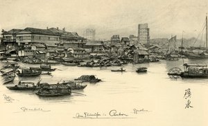 Lodě na Pearl River, Kanton, Čína, 1898. od Christian Wilhelm Allers