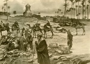 Karavana v Mit-Rahine, 1898. od Christian Wilhelm Allers