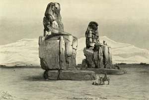 Memnonovy kolosy v Thébách, Egypt, 1898. od Christian Wilhelm Allers