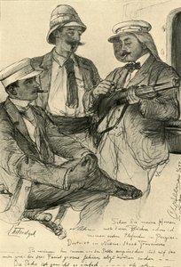 Evropané na palubě lodi, 1898. od Christian Wilhelm Allers
