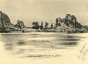 První katarakta poblíž ostrova Philae na řece Nil, Egypt, 1898.