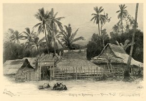 Kampong poblíž Jomblang, Semarang, Jáva, 1898. od Christian Wilhelm Allers