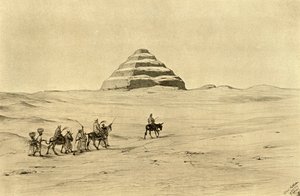 Džoserova pyramida v Sakkáře poblíž Káhiry, Egypt, 1898. od Christian Wilhelm Allers