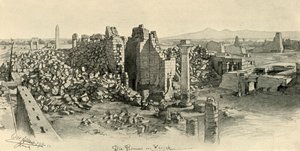 Zničené chrámy v Karnaku, Egypt, 1898. od Christian Wilhelm Allers