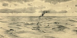 Parník na Indickém oceánu, 1898. od Christian Wilhelm Allers