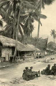 Pouliční scéna v Tasikmalaya, Java, 1898. od Christian Wilhelm Allers