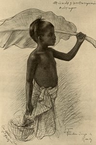 Tamilský chlapec, Kandy, Ceylon, 1898. od Christian Wilhelm Allers