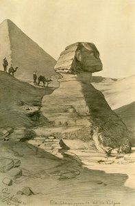 Chufuova pyramida a Sfinga, 1898. od Christian Wilhelm Allers