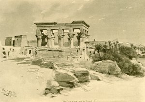 Chrám Isis a Trajanův kiosek na ostrově Philae, Egypt, 1898.