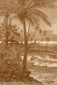 Pláž na Waikiki, Havaj, 1898.