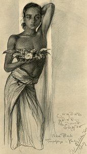 Ukku Banda, mladý muž v chrámu, Kandy, Ceylon, 1898. od Christian Wilhelm Allers