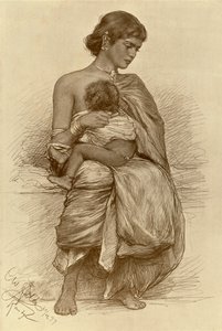 Mladá matka, Kandy, Ceylon, 1898. od Christian Wilhelm Allers