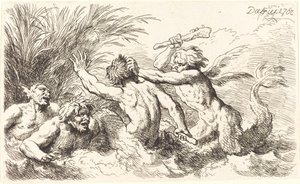 Boj s Tritony od Christian Wilhelm Ernst Dietrich
