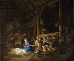 Klanění pastýřů od Christian Wilhelm Ernst Dietrich