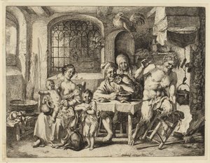 Satyr u sedláka od Christian Wilhelm Ernst Dietrich